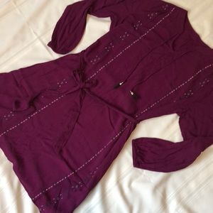 Purple Boho dress XL